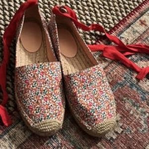 J. Crew “Liberty Lace-Up”Summer Ankle Wrap Espidrilles 7